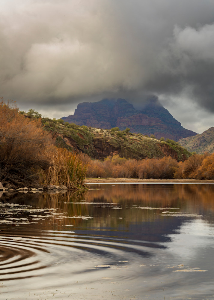 Ripples And Red Mountain. Photography Art | Thomas Watkins Fine Art