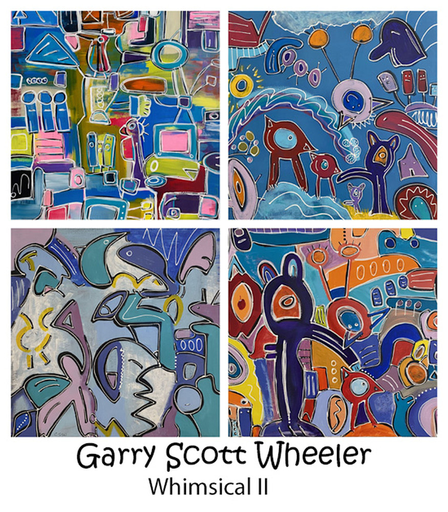 4 Panel Whimsical Ii Titled Prints Art | Garry Scott Wheeler Artwork LLC