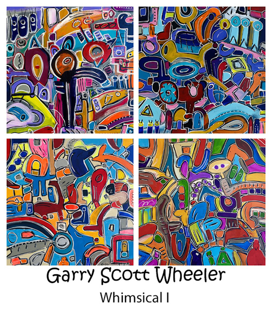 4 Panel Whimsical I Titled Prints Art | Garry Scott Wheeler Artwork LLC