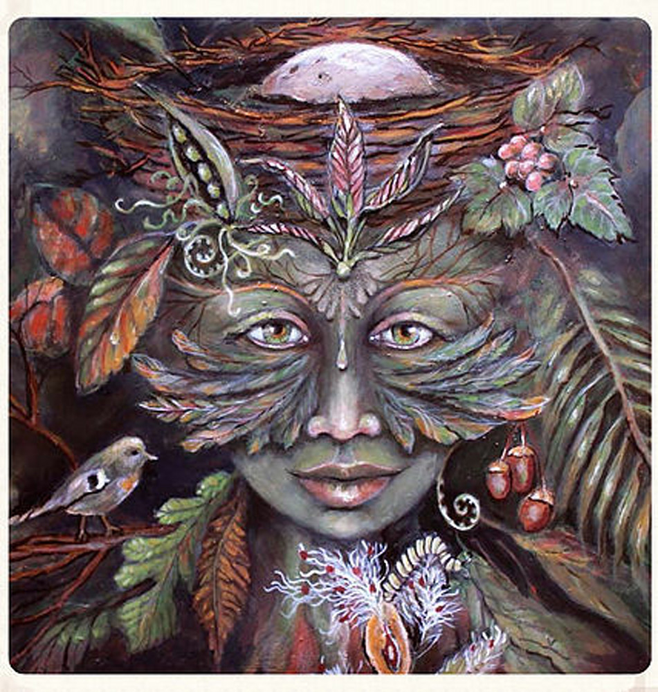 Gaia Green Woman Rising Art | Kathleen Brigidina