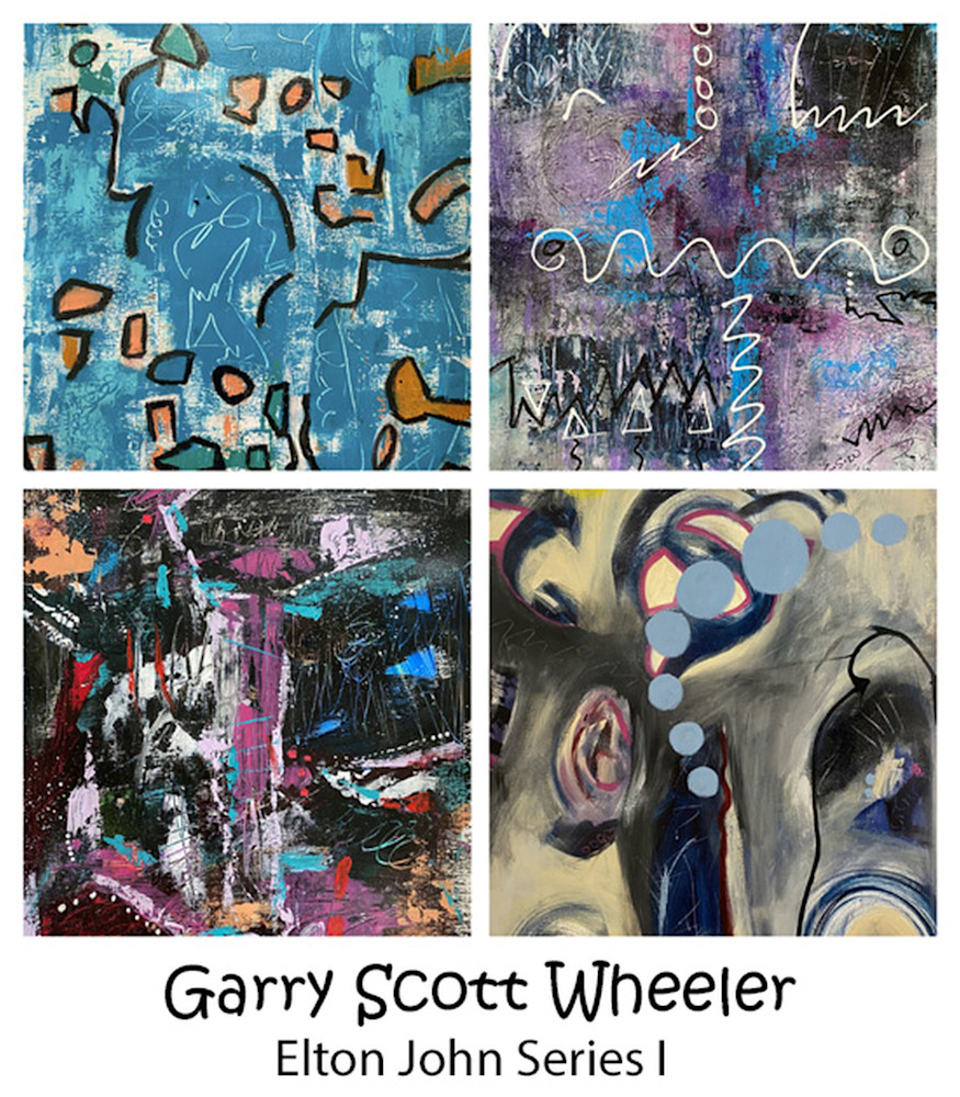 4 Panel Elton John Titled Prints Art | Garry Scott Wheeler Artwork LLC