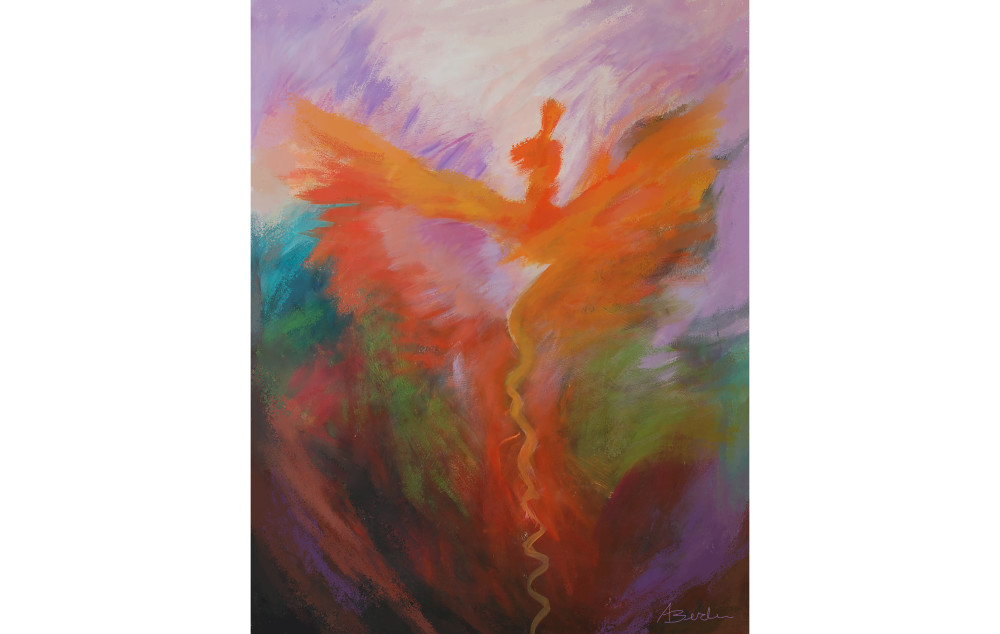 Acrylic Dark Phoenix A0 A4 Art | Annette Berlin