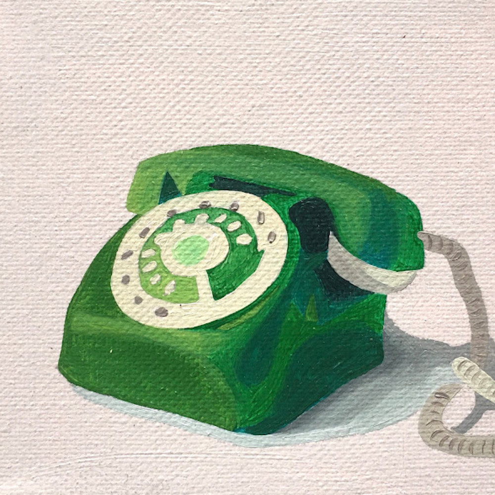 Green Phone Art | Tara Barr Art