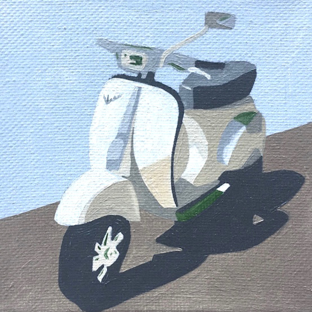 White Vespa Art | Tara Barr Art