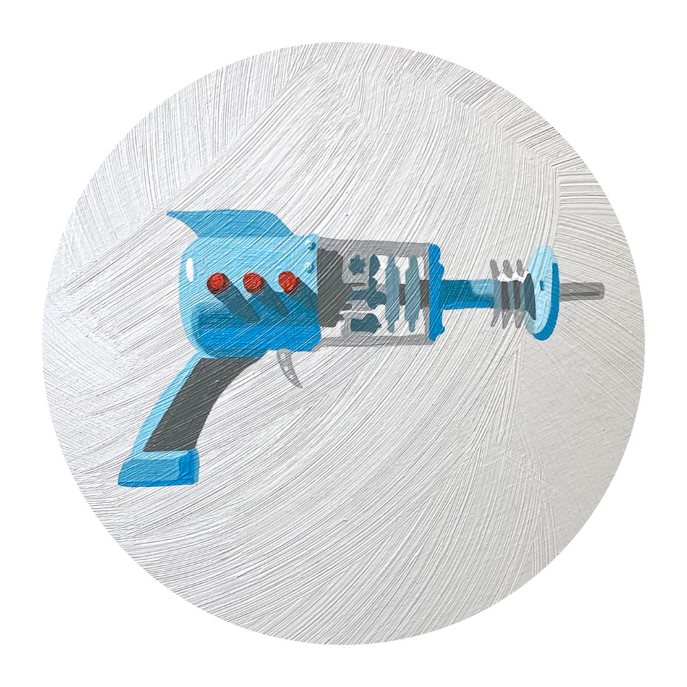 Blue Ray Gun Art | Tara Barr Art