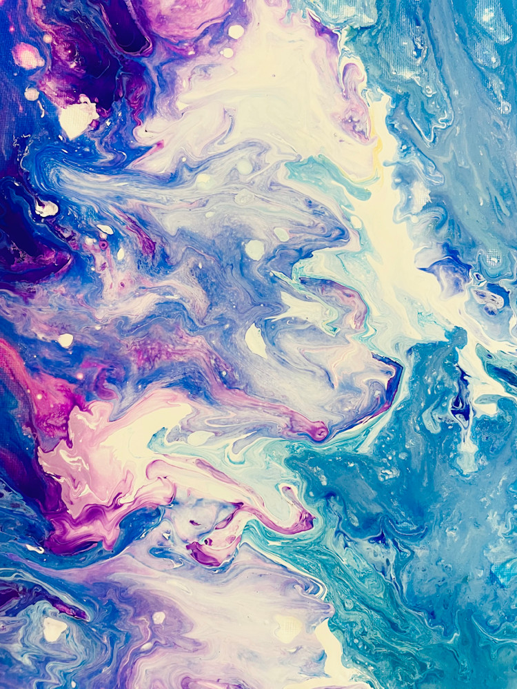 cosmic connection abstract fluid art original painting 