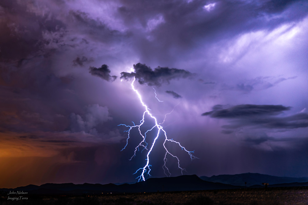 Lightning In The Desert Photography Art | johnnelson