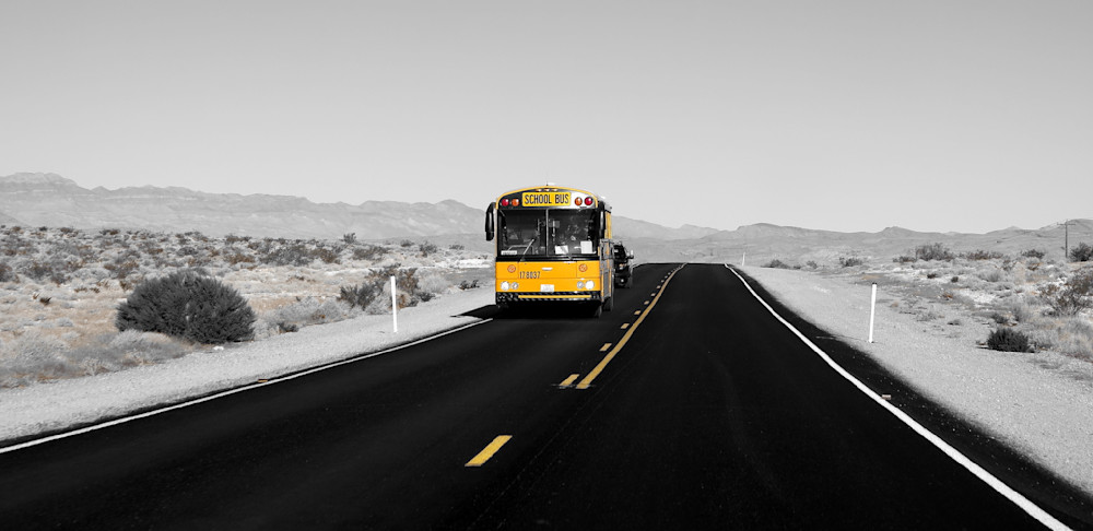 Yellow  Brick  Road  And  Bus Photography Art | brianoreilly