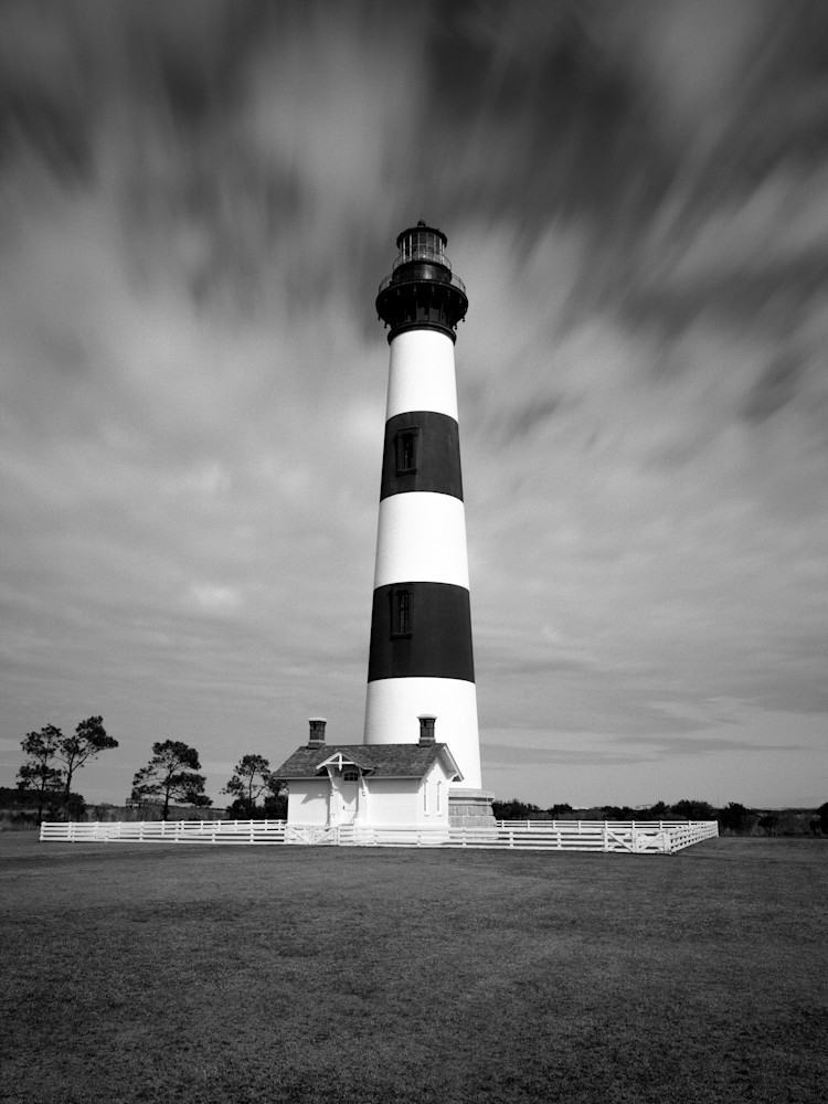 Bodie Island Lighthouse In Black & White Photography Art | Erich Drazen Fine Art Photography