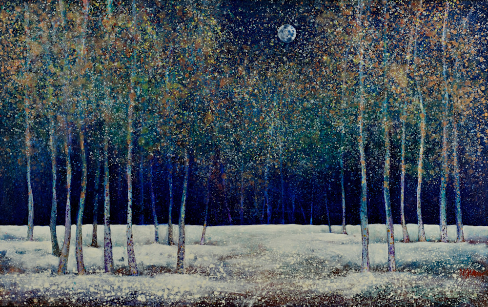 Forest Grove At Night Art | Melissa Graves Brown