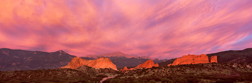 Art photo of sunrise sky at Garden of the Gods by James Frank