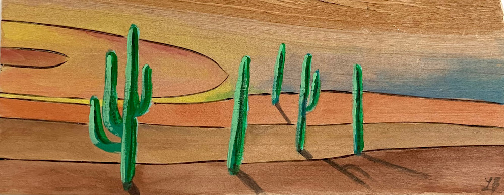 Saguaro In An Abstract Land Art | ReGrain Studio