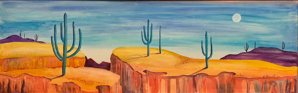 Moonrise Over Saguaros Art | ReGrain Studio