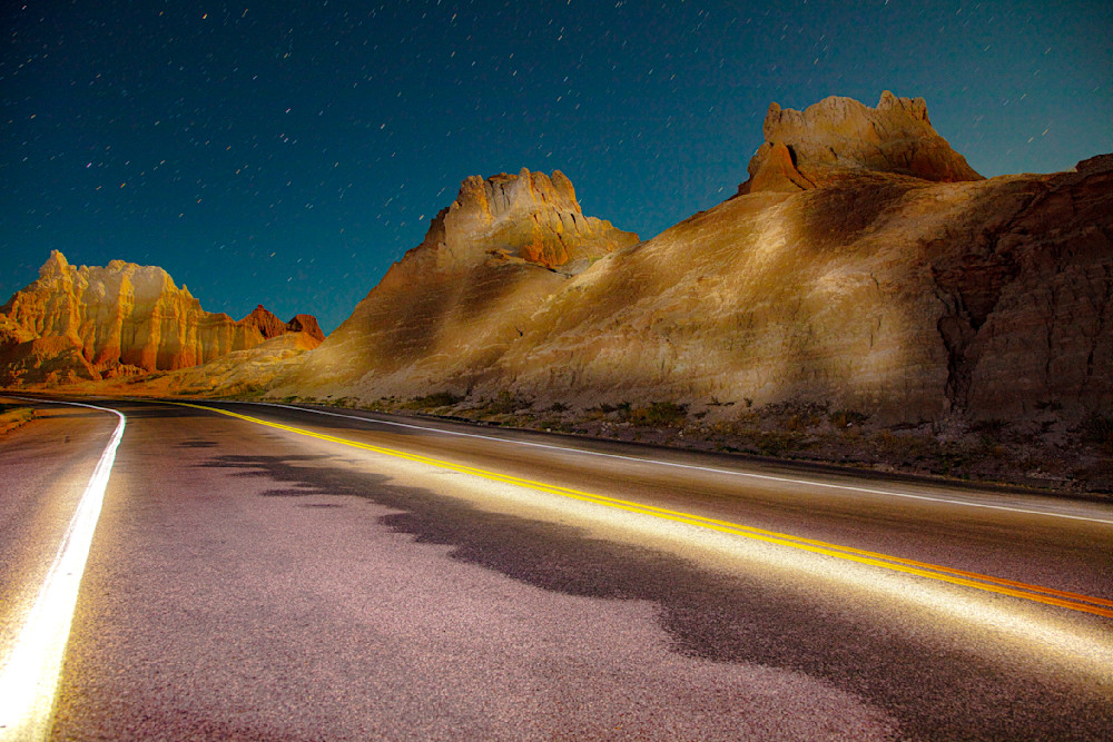 Starry Night Drive Photography Art | John Schmidt Photography