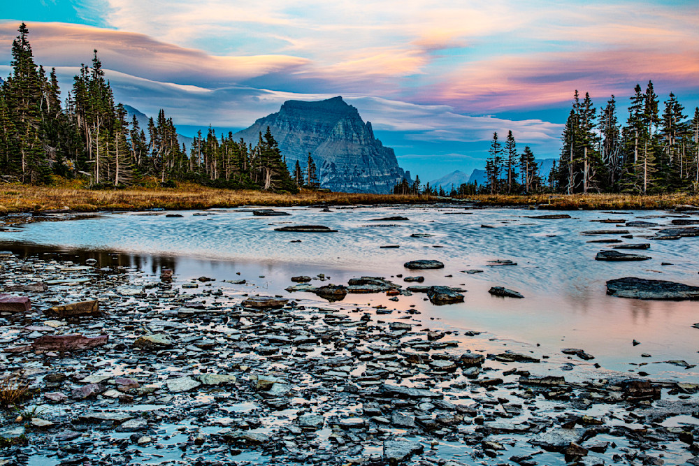 Sunset Glacier National Park Photography Art | John Schmidt Photography