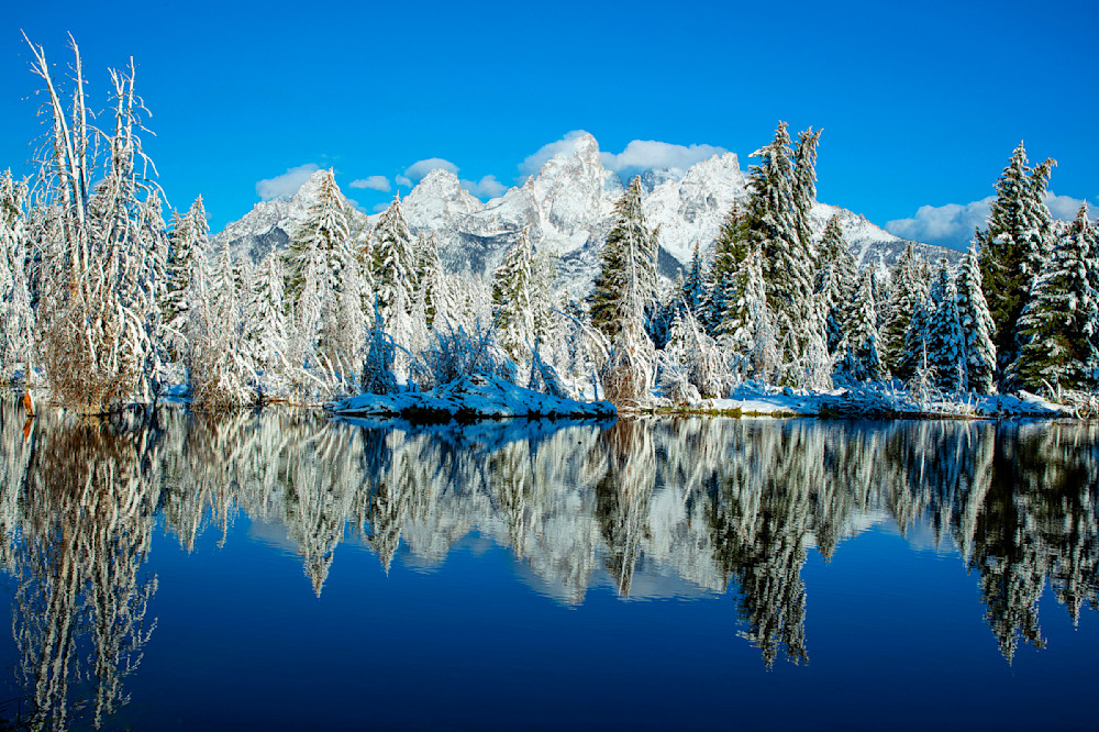 Winter Reflections Of Teton Range Photography Art | John Schmidt Photography