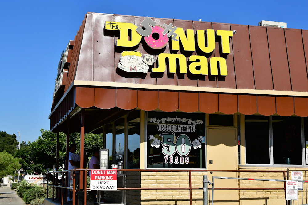 Donut Man Glendora Ca Route 66 Photography Art | California to Chicago 