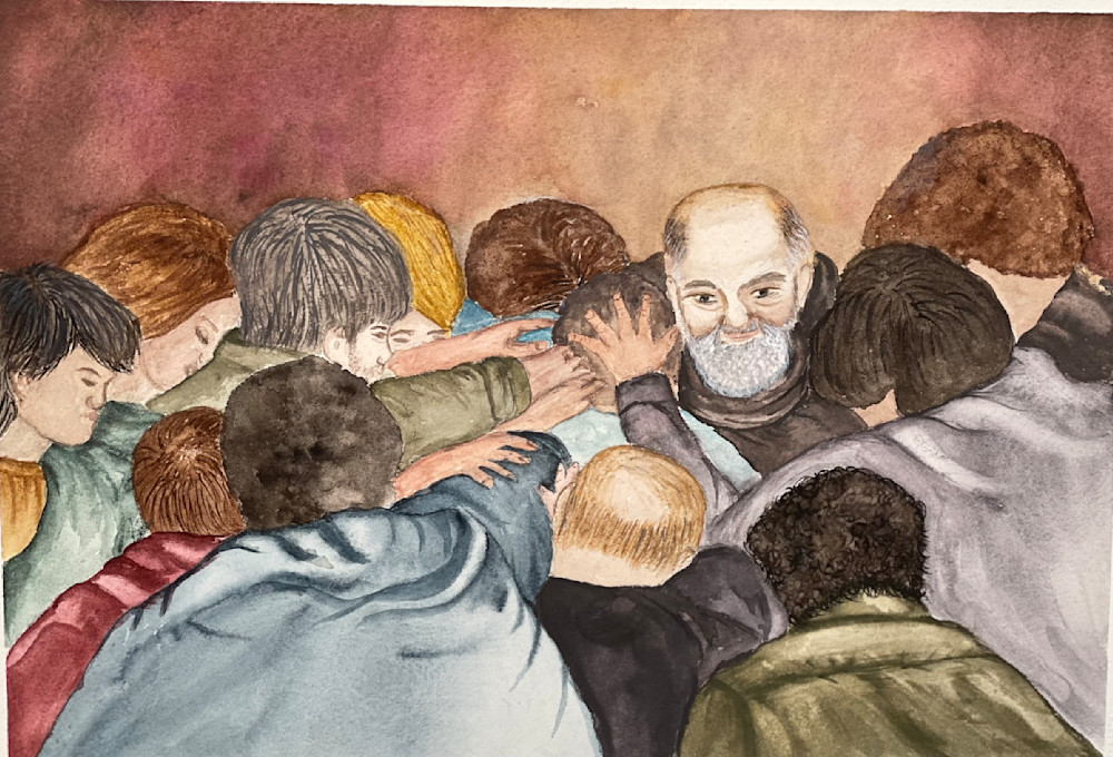 Padre S Prayer Group Art | janfontenot