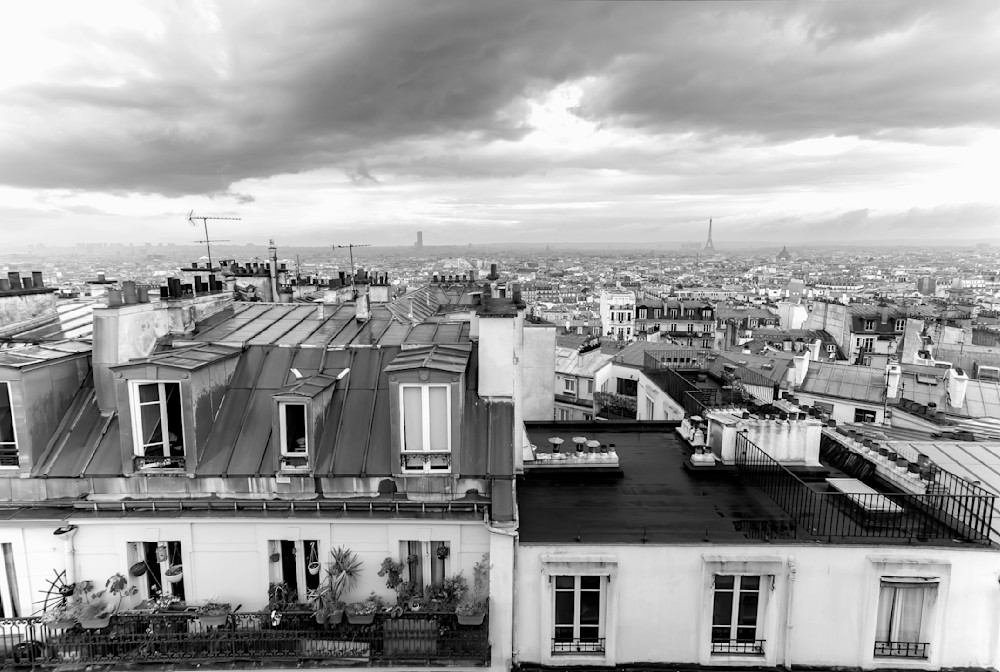 Paris Montmartre Stormy Skies