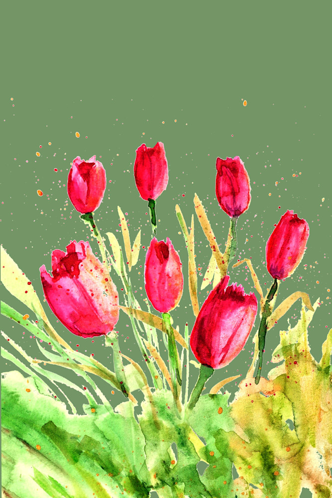 tulips-green