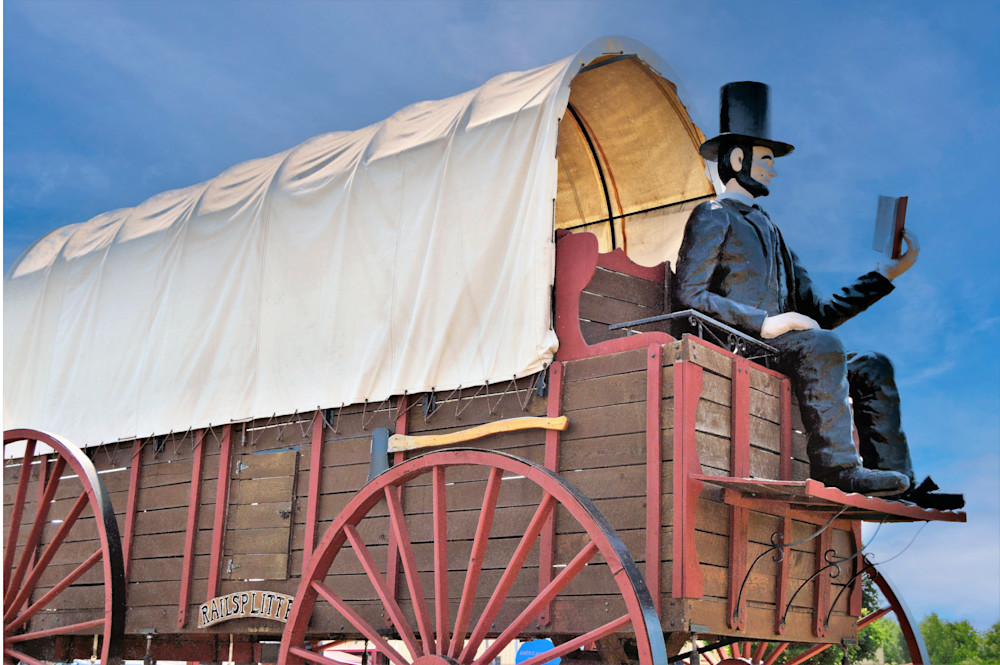 Abe Lincoln Covered Wagon Route 66 Photography Art | California to Chicago 
