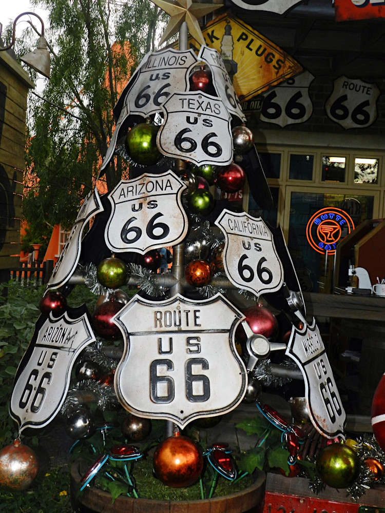 Route 66 Xmas Tree  Photography Art | California to Chicago 