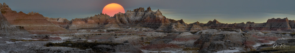 Badlands Sunset Pano Photography Art | Kates Nature Photography, Inc.