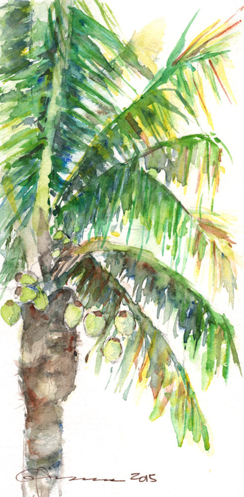 In the Palm 2 Watercolor Print | Claudia Hafner Watercolor