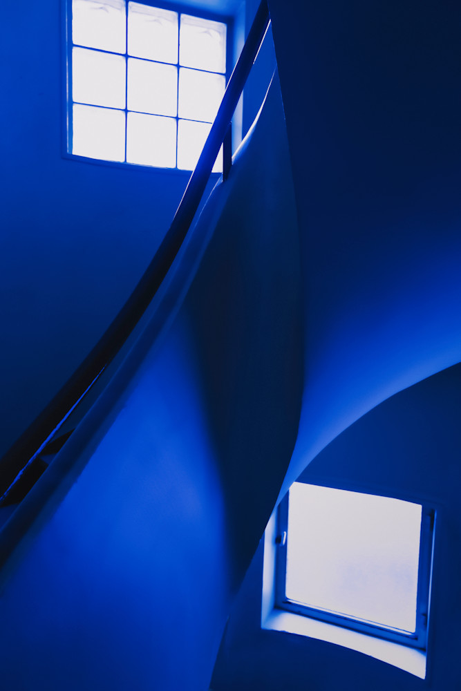 Blue Parisian Staircase Art | Mark Wangerin Studio