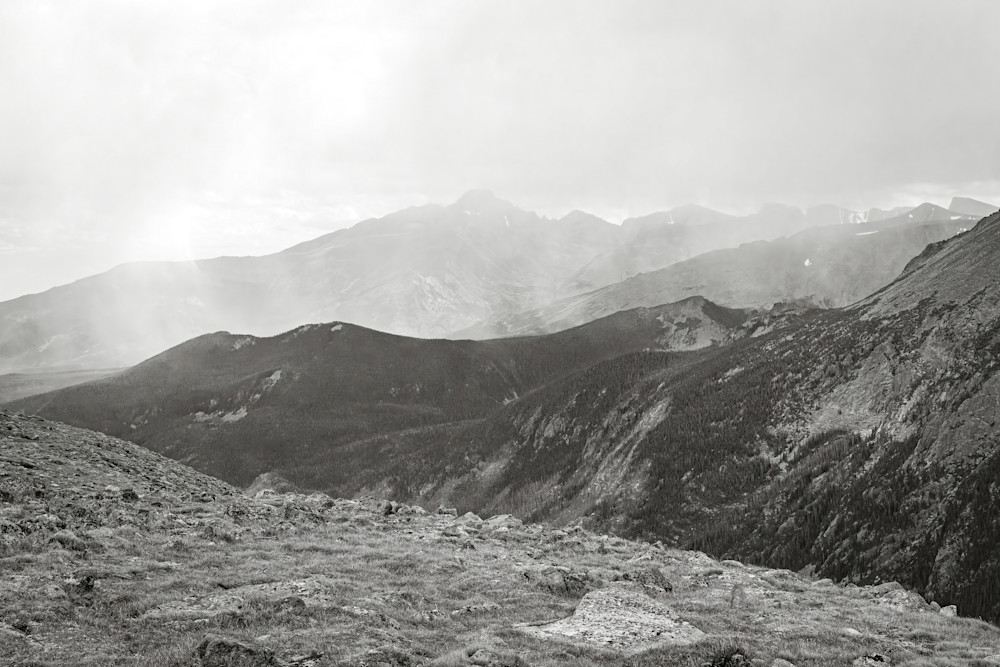 Tco Approaching Storm Colorado Rockies B&W Art | Open Range Images
