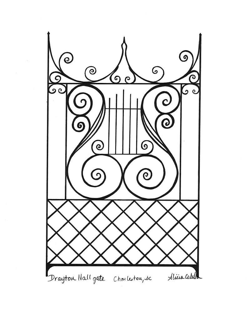 Drayton Hall  Gate Print Art | Alicia Colella Art