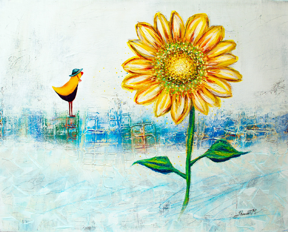 Ted And Sunflower Art | Therese Misner Contemporary Art