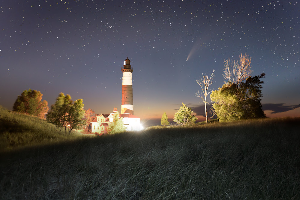 "Big Sable Meets Neowise" | Fine Art Photography by Dennis Caskey