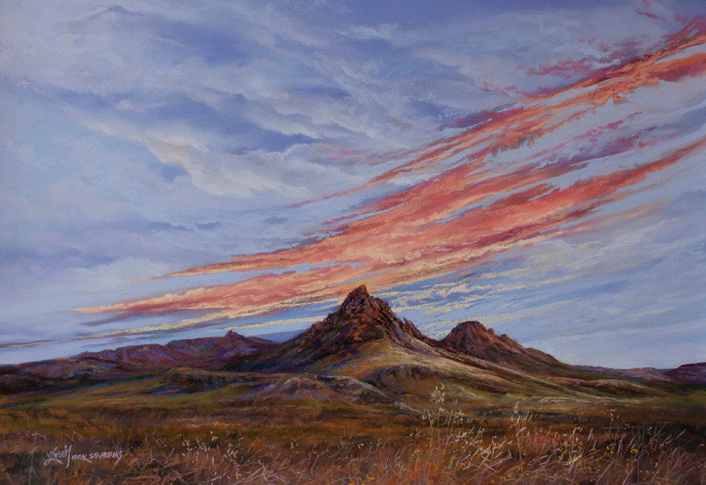 Lindy C Severns | Fall Colors Mitre Peak at Dawn, print