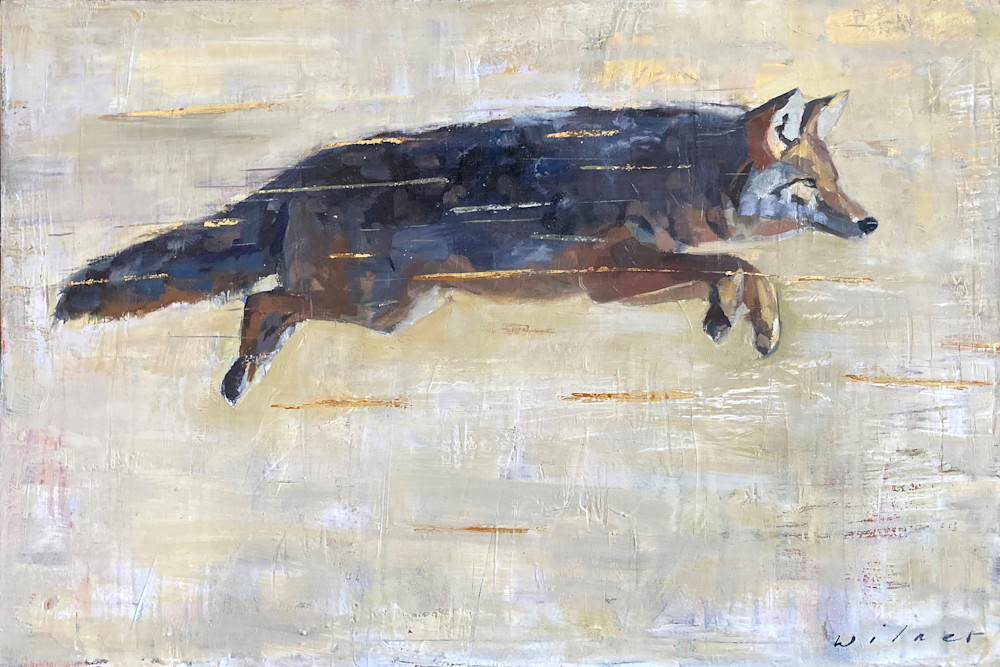 Jumping Coyote 1 Art | Amanda Wilner Art