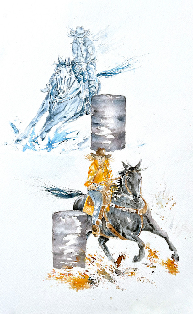 Breakneck Barrel Racer 2023 Art | Color Splash Ranch