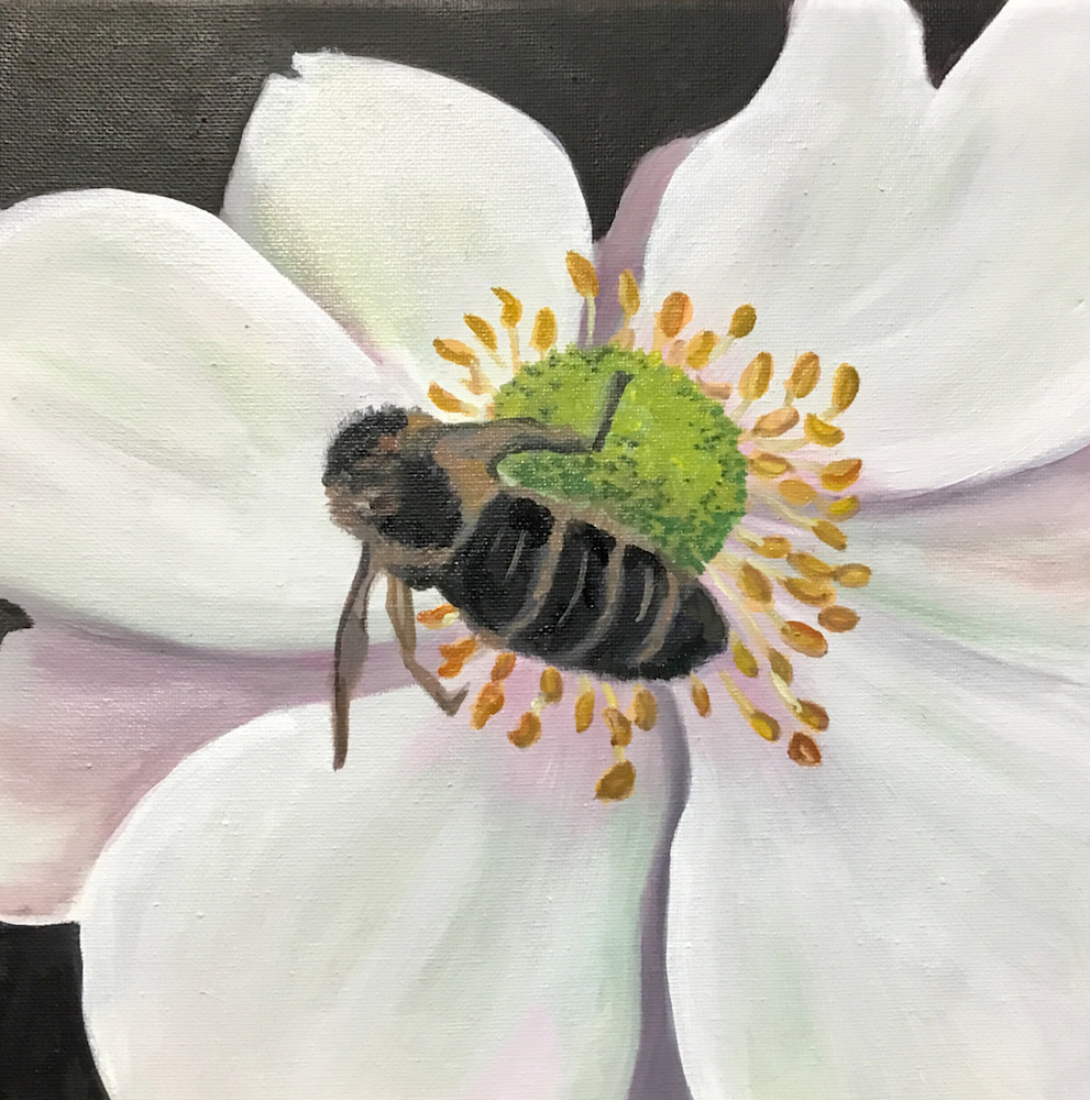 Bee On A Flower Art | Suzie Quinn Studio
