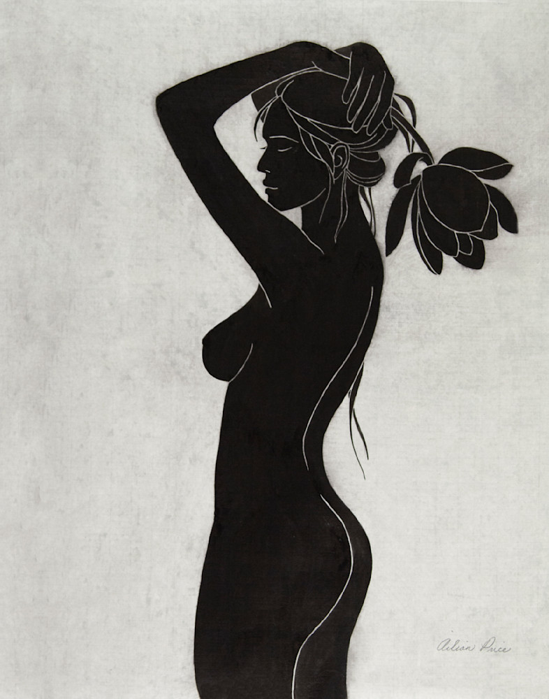 Girl Holding A Lotus Flower Art | Ailian Price