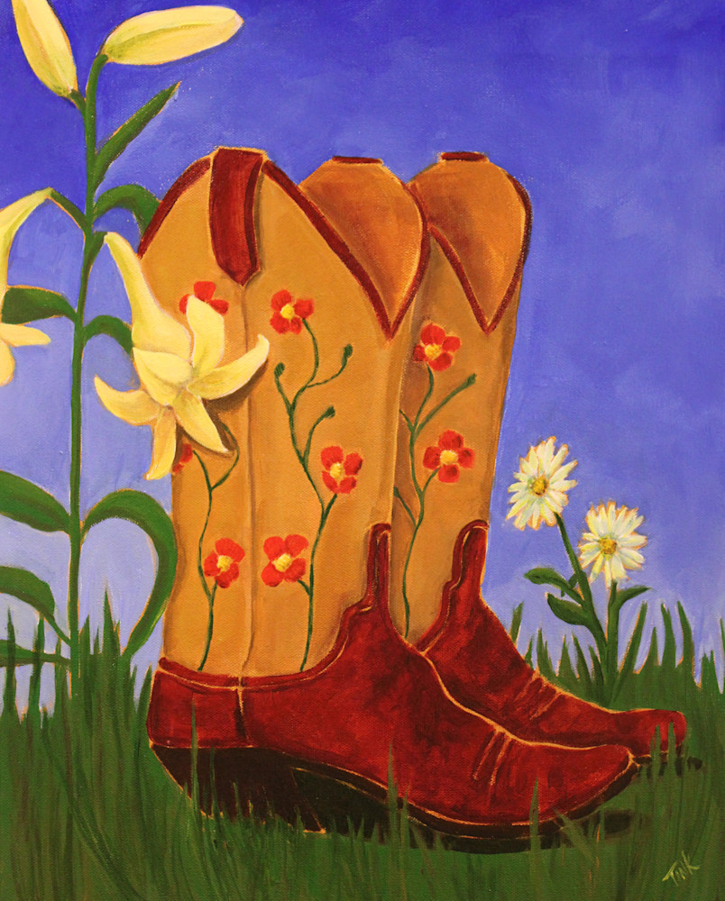 Cowboy Boots and Lillies Country Chic