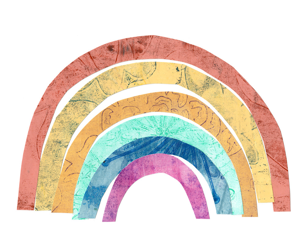 Rainbow #6: Mixed Media Artwork by Jennifer Akkermans