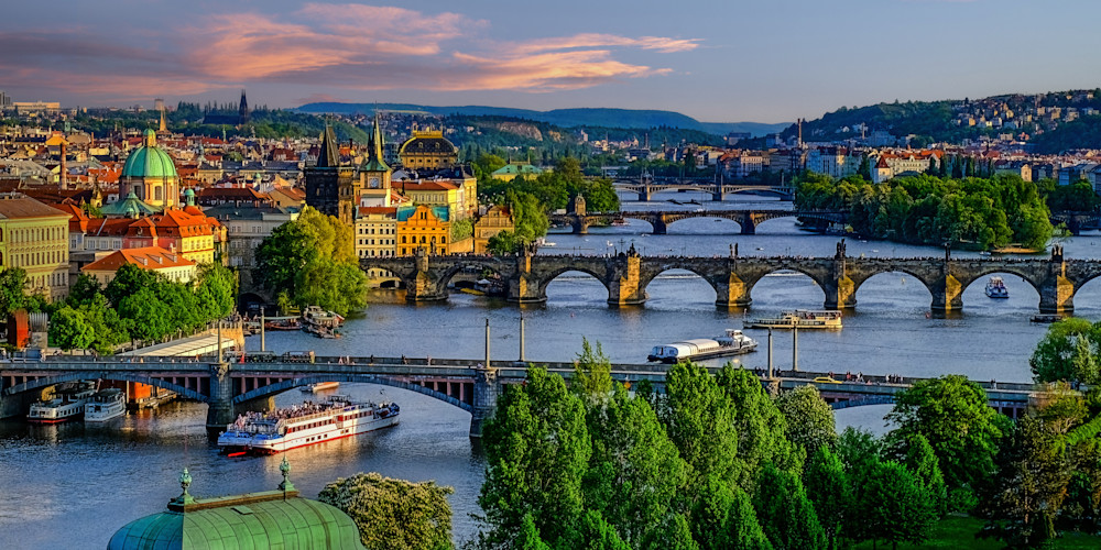 Bridges Over Prague Photography Art | membymaryanne.com