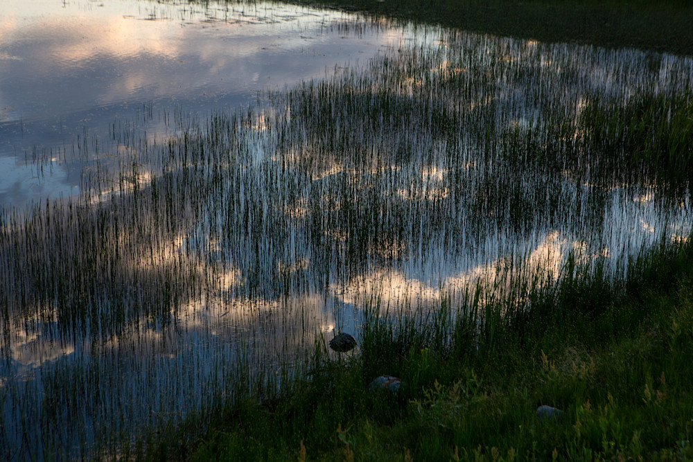 Sunset Clouds Reflected In Yellowstone Pool Art | Philipson Foundation
