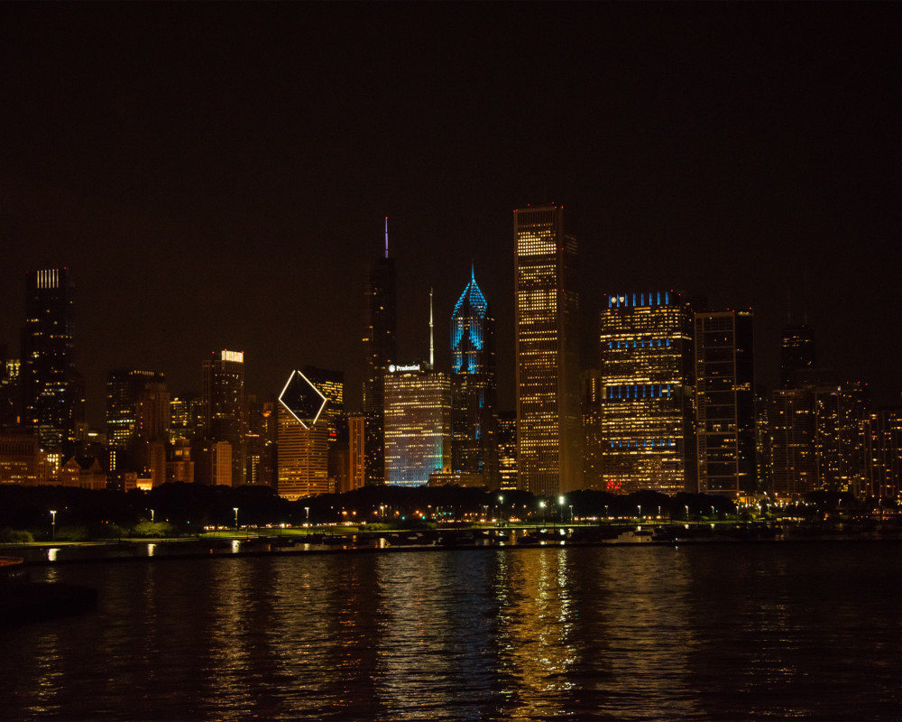 Chicago Night Lights Photography Art | 3ButterfliesPhotography