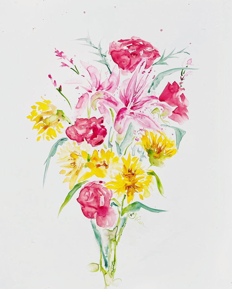 Pink Lily Bouquet Art | Color Splash Ranch