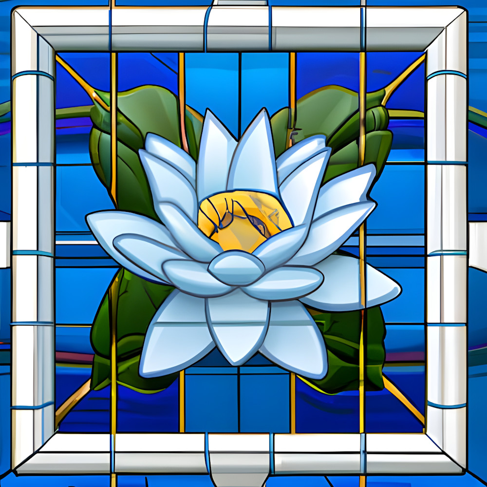 Waterlily In Stained Glass Photography Art | Playful Gallery by Rob Harrison
