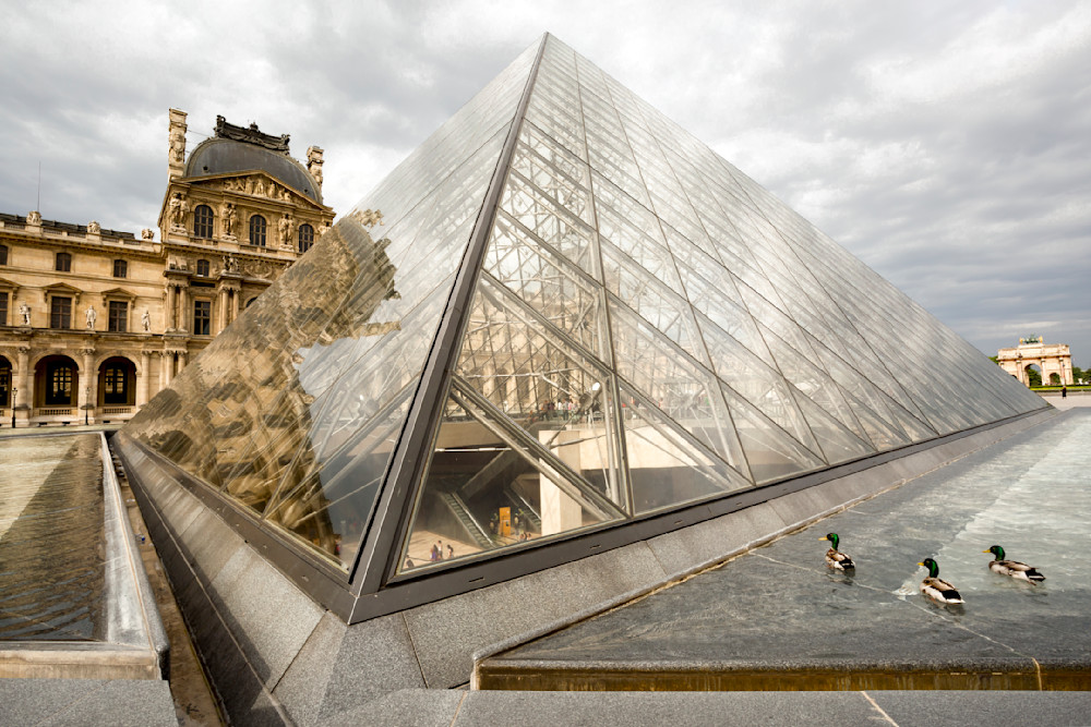 Paris the Louvre and Three Ducks