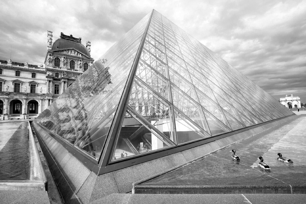 Paris the Louvre and Three Ducks
