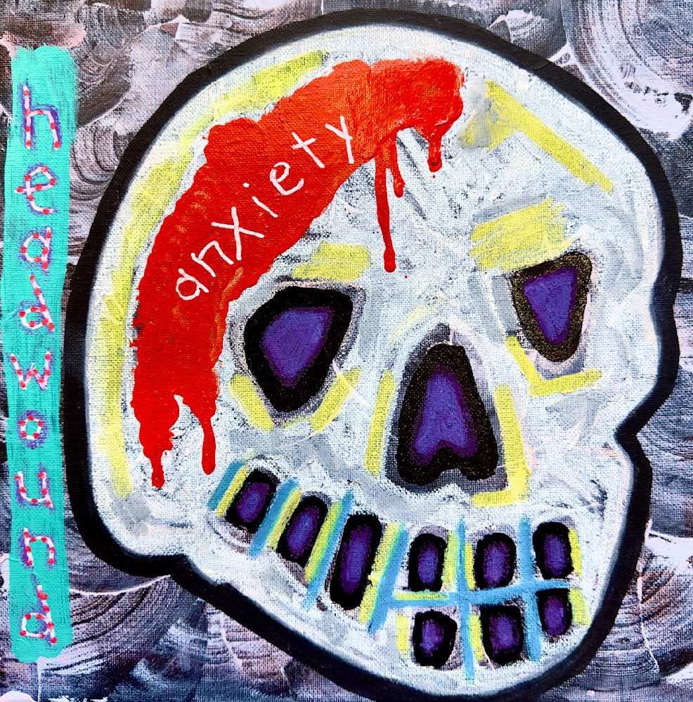 Anxiety Skull 1 Art | Kev Von Holt Gallery