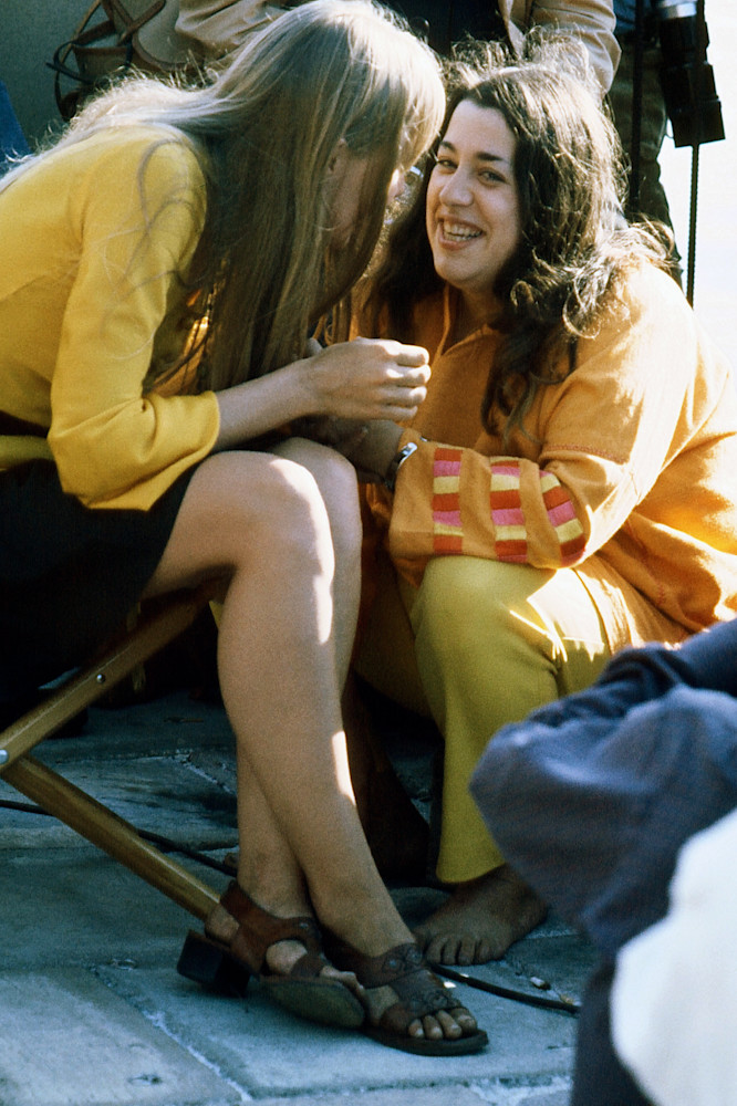 Joni Mitchell & Cass Elliot Hanging Out "Backstage" At The Big Sur Folk Festival, 1968 Photography Art | Sulfiati Magnuson Photography