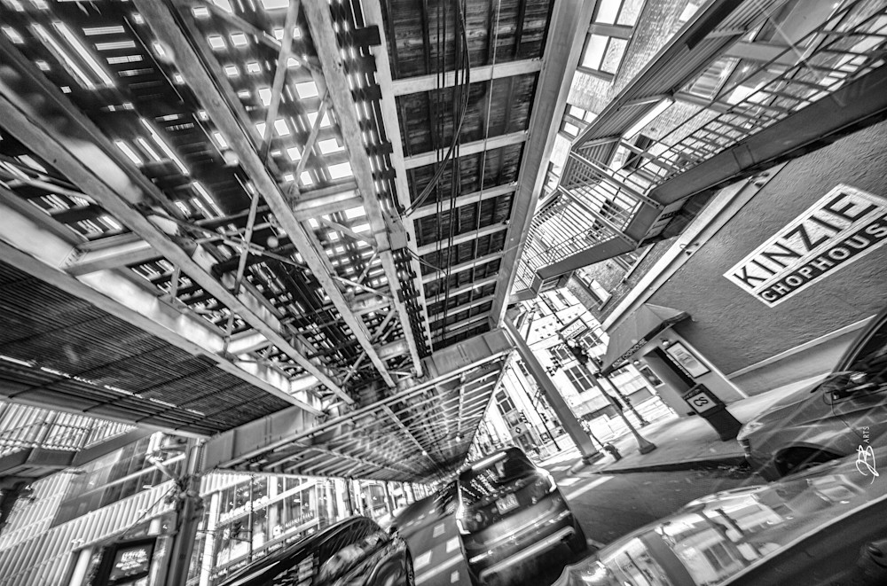 Driving Under The Loop At Wells St And Kinzie Art | Judith Barath Arts